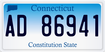 CT license plate AD86941