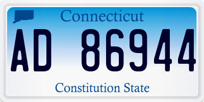CT license plate AD86944