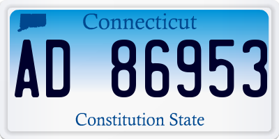 CT license plate AD86953
