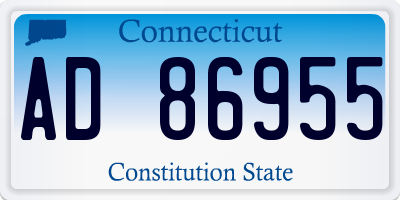 CT license plate AD86955