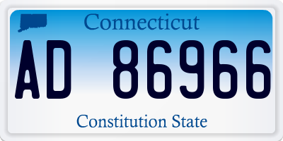 CT license plate AD86966