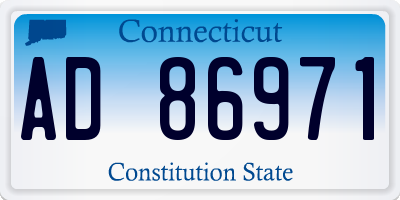 CT license plate AD86971