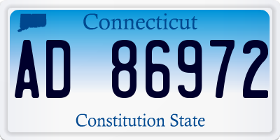CT license plate AD86972