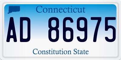 CT license plate AD86975
