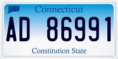 CT license plate AD86991