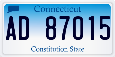 CT license plate AD87015
