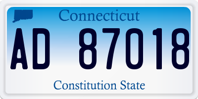 CT license plate AD87018