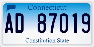 CT license plate AD87019