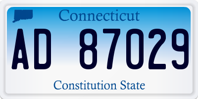CT license plate AD87029