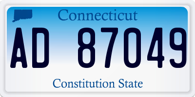 CT license plate AD87049