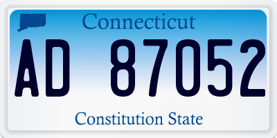 CT license plate AD87052