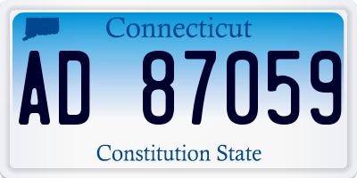 CT license plate AD87059