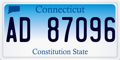 CT license plate AD87096
