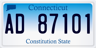 CT license plate AD87101