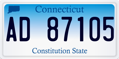 CT license plate AD87105