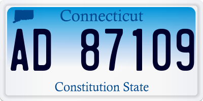 CT license plate AD87109