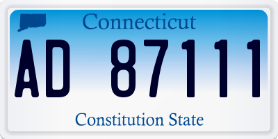CT license plate AD87111