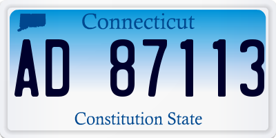 CT license plate AD87113
