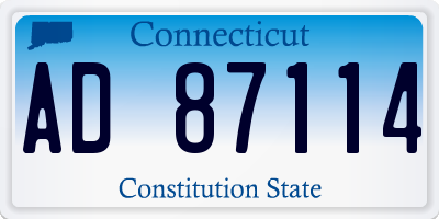 CT license plate AD87114