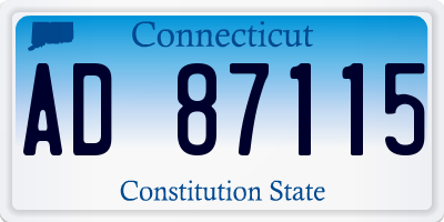CT license plate AD87115