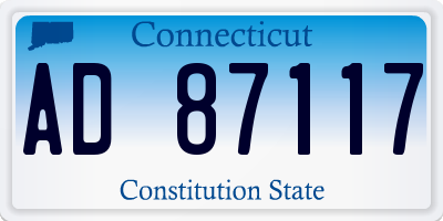 CT license plate AD87117