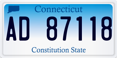 CT license plate AD87118