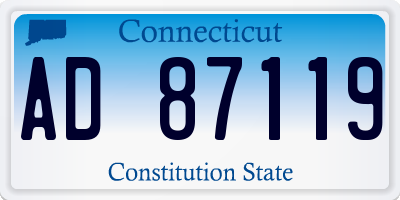 CT license plate AD87119