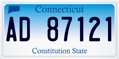 CT license plate AD87121