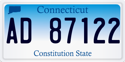 CT license plate AD87122