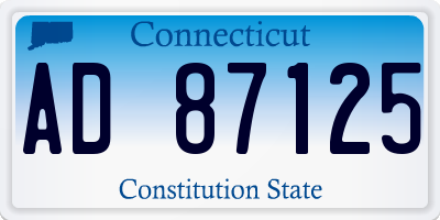 CT license plate AD87125