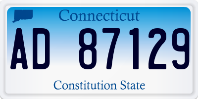 CT license plate AD87129
