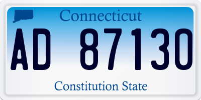 CT license plate AD87130