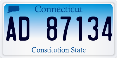 CT license plate AD87134