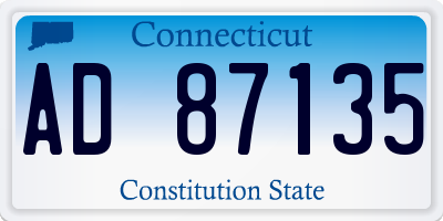 CT license plate AD87135