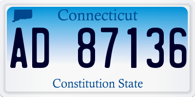 CT license plate AD87136