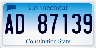 CT license plate AD87139