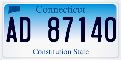 CT license plate AD87140