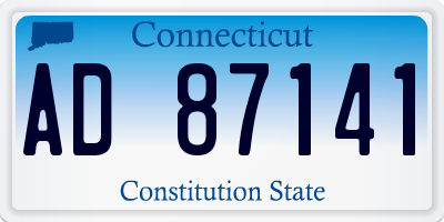 CT license plate AD87141