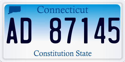 CT license plate AD87145