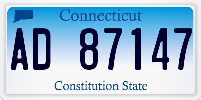 CT license plate AD87147