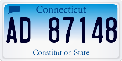 CT license plate AD87148