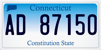 CT license plate AD87150