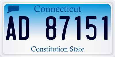 CT license plate AD87151