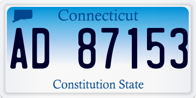 CT license plate AD87153