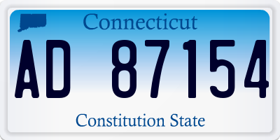 CT license plate AD87154