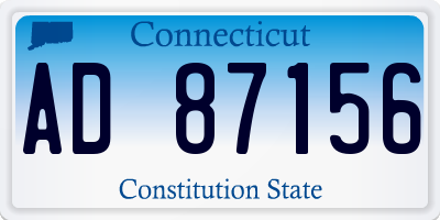 CT license plate AD87156
