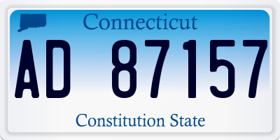 CT license plate AD87157
