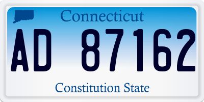 CT license plate AD87162
