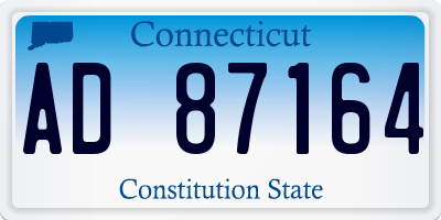CT license plate AD87164