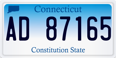 CT license plate AD87165
